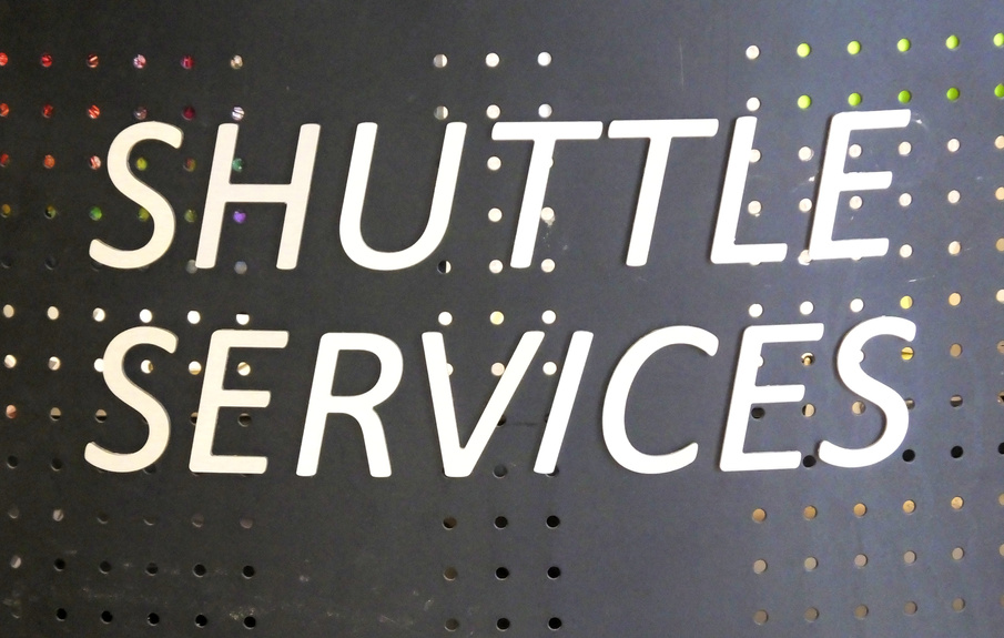 Shuttle Services Sign