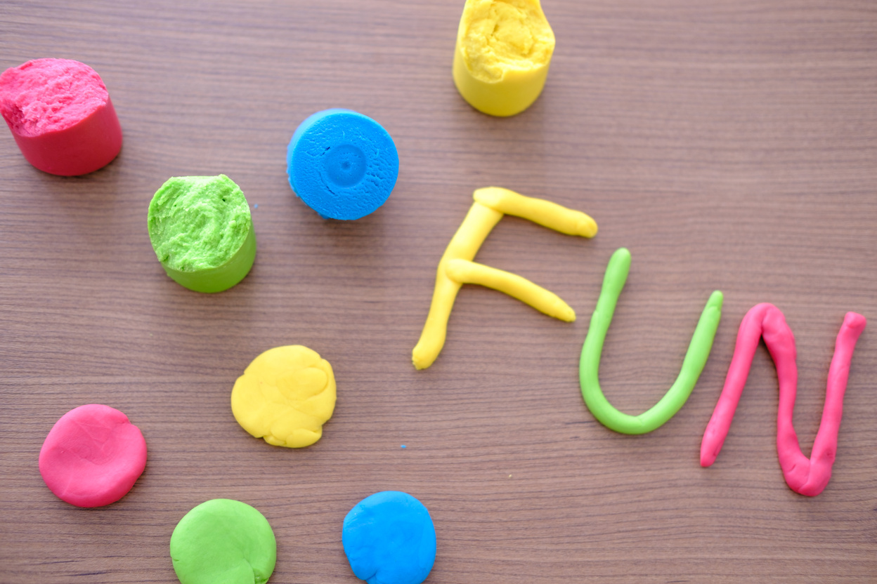 Colorful play dough.